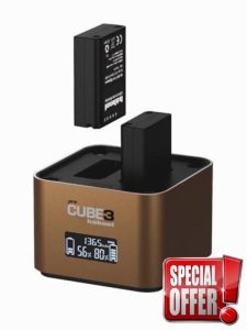 Hähnel - ProCube3 - For Olympus - DSLR Duo Charger - Faster Charging - USB Type-C inpu