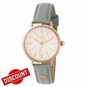 RADLEY Women's Rose Gold Plated Sustainably Sourced Leather Strap Quartz Analogue Watch RY21736