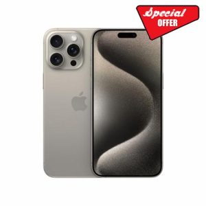 Apple iPhone 15 Pro Max (256 GB) - Natural Titanium (Renewed)