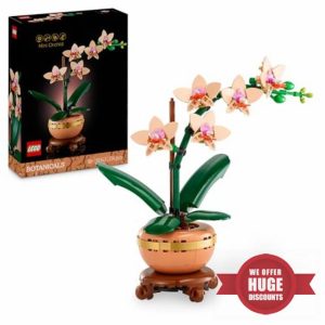 LEGO Botanicals Mini Orchid - Artificial Flowers Set for Adults - Indoor Plant with Terracotta Style Flowerpot - Home Decor - Gift for Valentine's Day for Women and Men - 10343