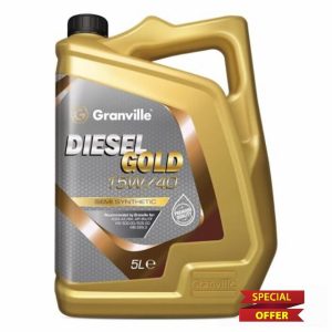 Granville Diesel Gold 15W/40 Semi-Synthetic Engine Oil – 5L | High Performance Engine Lubrication Oil for Older Engines – ACEA A3/B4