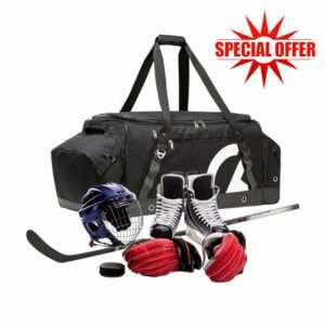TRAILKICKER 156L Capacity Ice Hockey Carry Bag – Premium Equipment Bag for Hockey Gear – Large Expandable Duffle Bag – Heavy Duty – 27” x 12” x 12”