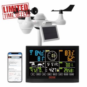 VEVOR 2025 New 7-in-1 Solar Wi-Fi Weather Station