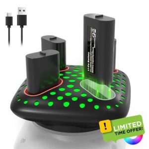 AceGamer 4x1400mAh(=4x5180mWh) Xbox Controller Rechargeable Battery Packs for Xbox One/Xbox Series X|S Elite Controller
