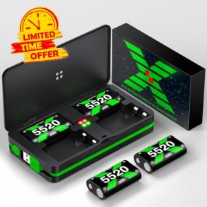Portable 4x5520 mWh Xbox Rechargeable Battery Pack for Xbox Series X/S Controller