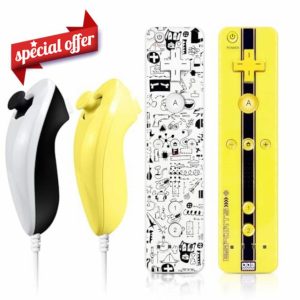 AUFGLO Wii Remote Controller and Nunchuck Controllers compatible with Wii/Wii U