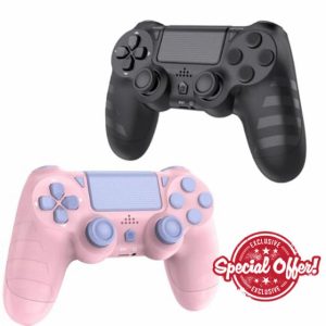 DYONDER 2-Pack Wireless PS4 Controllers for PS4/Pro/Slim & PC – 1000mAh Battery