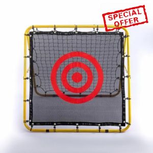 Football Rebounder Net Double Sided 100x110x100cm Adjustable Soccer Goal Kickback Target Portable Training Equipme