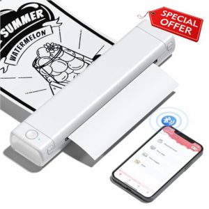 Phomemo M08F Thermal Printer - Portable Wireless A4 Mobile Printers for Home Use Office