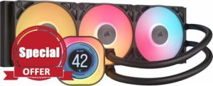 Corsair iCUE LINK TITAN 360 RX LCD Liquid CPU Cooler – 360mm AIO – Low-Noise – FlowDrive Cooling Engine – Intel LGA 1851/1700