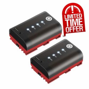 LP-E6P Battery with LED Charge Level Indicators