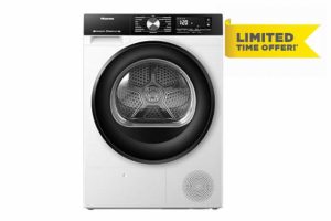 Hisense 3S Series DH3S802BW3 Wifi Connected 8Kg Heat Pump Tumble Dryer - White - A+++ Rated            [Energy Class A+++]