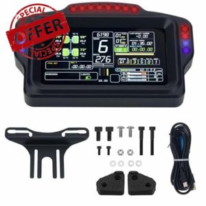 Obokidly 5" Screen & 16 RGB LEDS DV480 PRO Dashboard For FANATEC/SIMAGIC/SIMCUBE/MOZA/OSW/IMMS Base; Car Speed Display Racing Simulator Wheel Simulated Racing instrument panel (Black