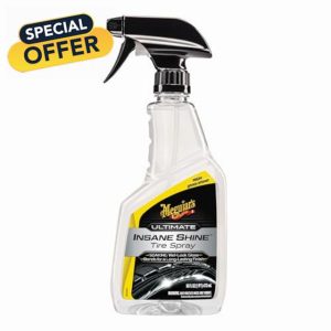 Meguiar’s Ultimate Insane Shine Tire Spray - Premium Tire Dressing that Delivers a Lasting High Gloss Wet Look and is Easy to Use; Advanced Tire Shine that Bonds for a Long-Lasting Finish
