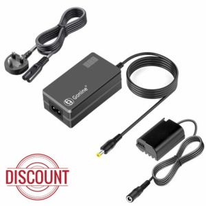 Gonine DMW-DCC17 Camera AC Adapter DMW-BLK22 Dummy Battery Power Supply Kit Compatible with Cameras Panasonic LUMIX S5 DC-S5 DC-S5K DC-S5GK GH5 II GH6 Battery Grip DMW-BGS5