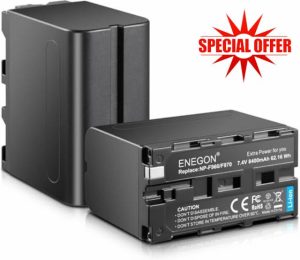 ENEGON 2 x NP-F970 8400 mAh Lithium Batteries