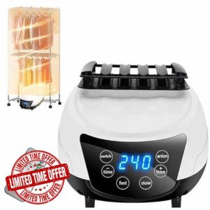 1500W Portable Electric Clothes Dryer with Remote Control
