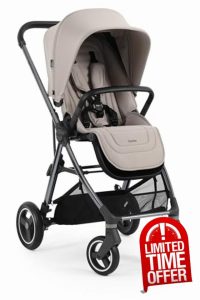 Babystyle Oyster Gravity Plus Pushchair in Stone with Raincover Birth to 22Kg