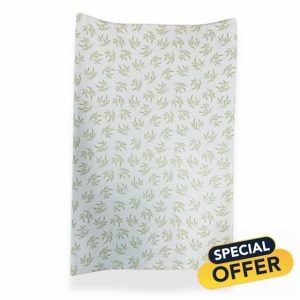 Clair de Lune Leaf Anti-Roll Wedge Baby Changing Mat 69 x 44cm