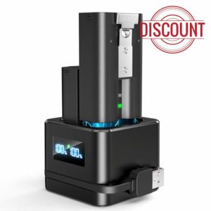 2 Pack Quick Release Battery with LED Charger Station