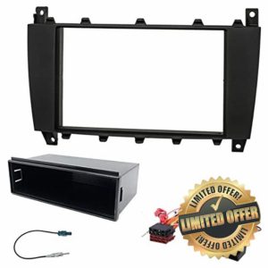 Sound-way Car Radio Mounting Kit 1 DIN / 2 DIN Adaptor Compatible with Mercedes C-Class W203 S203 G 461/463