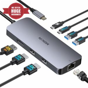 USB C Docking Station 3 Monitors