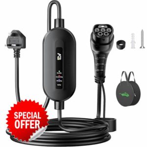 EVJUICION EV Charger Cable Type 2 to 3 Pin Plug 6M