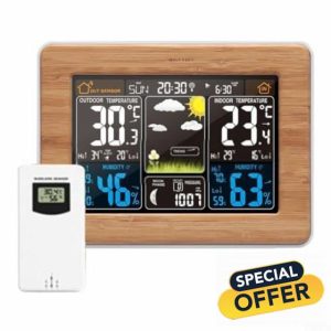 Oniissy Wireless Color Screen Weather Forecast Clock with Multi-Function Weather Station