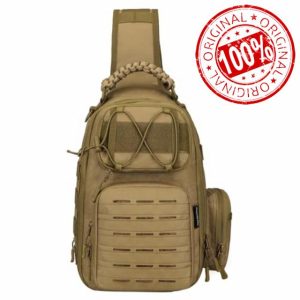 Explokit Tactical Fishing Sling Bag for Men One Strap Shoulder Backpack Molle Crossbody Chest Pack for Hunting Hiking Cycling Traveling