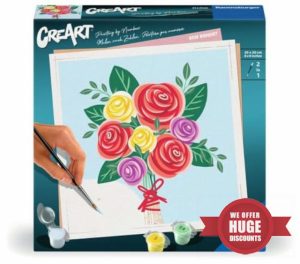 Ravensburger Paint by Numbers 25520 CreArt Painting by Numbers 25520 Rose Bouquet from 12 Years