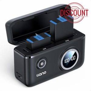 llano 2 Packs 1730mAh Replacement Battery and 18W Fast Dual Charger for GoPro