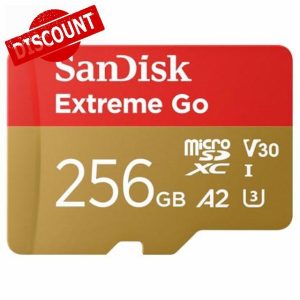 SanDisk 256GB Extreme Go micro SDXC card + SD adapter