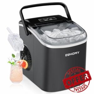 EUHOMY Ice Maker Machine Countertop Ice Cube Maker