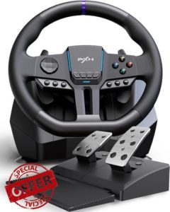 PXN V900 Gen2 Gaming Steering Wheel with Hall Pedals - 16 Bit