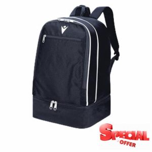 Macron Academy Evo Backpack with Shoe Rack Semi-Rigid Navy Blue