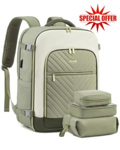 LOVEVOOK Cabin Backpack for Travelling 40L Hand Luggage Rucksack Bag for Women Waterproof Weekend Overnight Carry On Bag 17 inch Laptop Backpack Large Ladies Maternity Hospital Bag