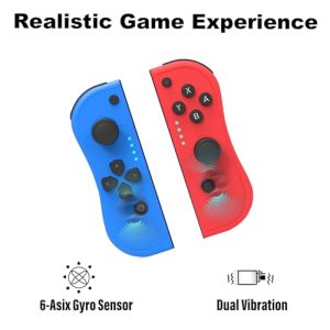 2 Switch Wireless Controllers with Dual Vibration/Motion/Joystick