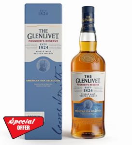 The Glenlivet Founder's Reserve Single Malt Scotch Whisky with Giftbox | Double Matured in Oak Casks | 40% ABV | 70CL | Original Speyside Single Malt Whisky | Sweet and Fruity Scottish Whisky