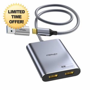 USB C to Dual HDMI Splitter Extended Display
