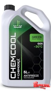 ChemCool Ready To Use Mixed Hybrid -30°C Long Life Antifreeze Engine Coolant In Green