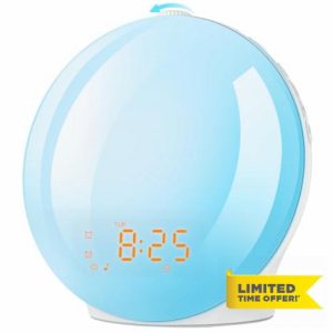 Alarm Clock Wake Up Light with Sunrise/Sunset Simulation Dual Alarms and Snooze Function