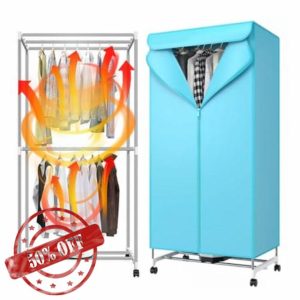 Gziztx 1000W Electric Clothes Dryer Indoor with 2-Tier Foldable Clothes Drying Rack