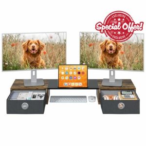 OYRREU Monitor Stand with Drawer