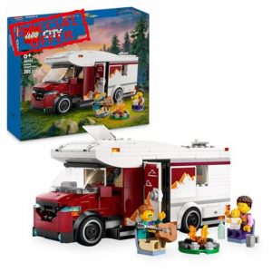 LEGO City Holiday Adventure Camper Van Toy - Creative Building Toys for 6+ Year Old Boys & Girls - Includes 3 Minifigures & Accessories - Gift Ideas for Birthdays & Holidays - 60454