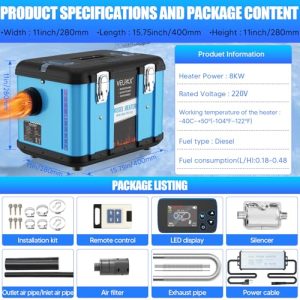 Toolbox Diesel Air Heater with 5L Fuel Tank