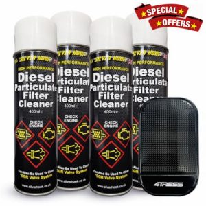 4TRESS 4 x Silverhook DPF Cleaner Aerosol Diesel Particulate Filter Cleaner Spray Can 400ml Non-Slip Dash Ma