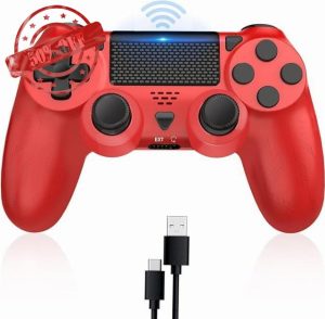 FOIRCEADAL Wireless Controller for Ps-4 Gamepad with 6-Axis Motion Sensor Turbo Touch Pad Joystick for Ps-4/pro/slim/PC