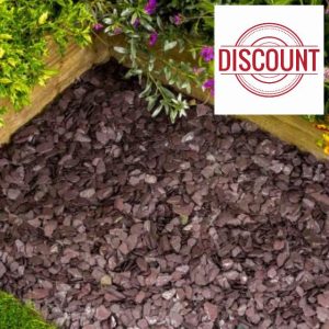 Welsh Plum Slate Chipping 20mm - Bulk Bag (850kg): Aggregates for Garde