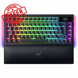 Razer BlackWidow V4 Pro 75% - Wireless Hot-Swappable Gaming-Keyboard - OLED display (command dial