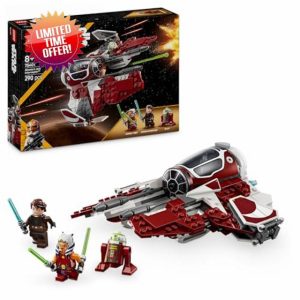 LEGO Star Wars 75401 Ahsoka’s Jedi Interceptor Building Toy Features 2 Minifigures with Lightsabers Incl. Anakin Skywalker